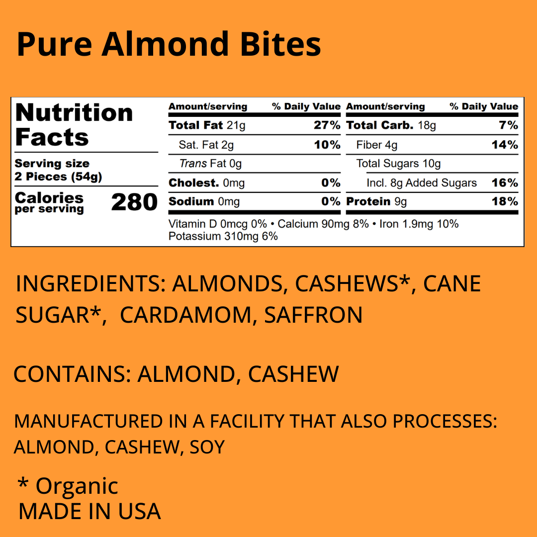 Pure Almond Bites Saffron - 3 Packs