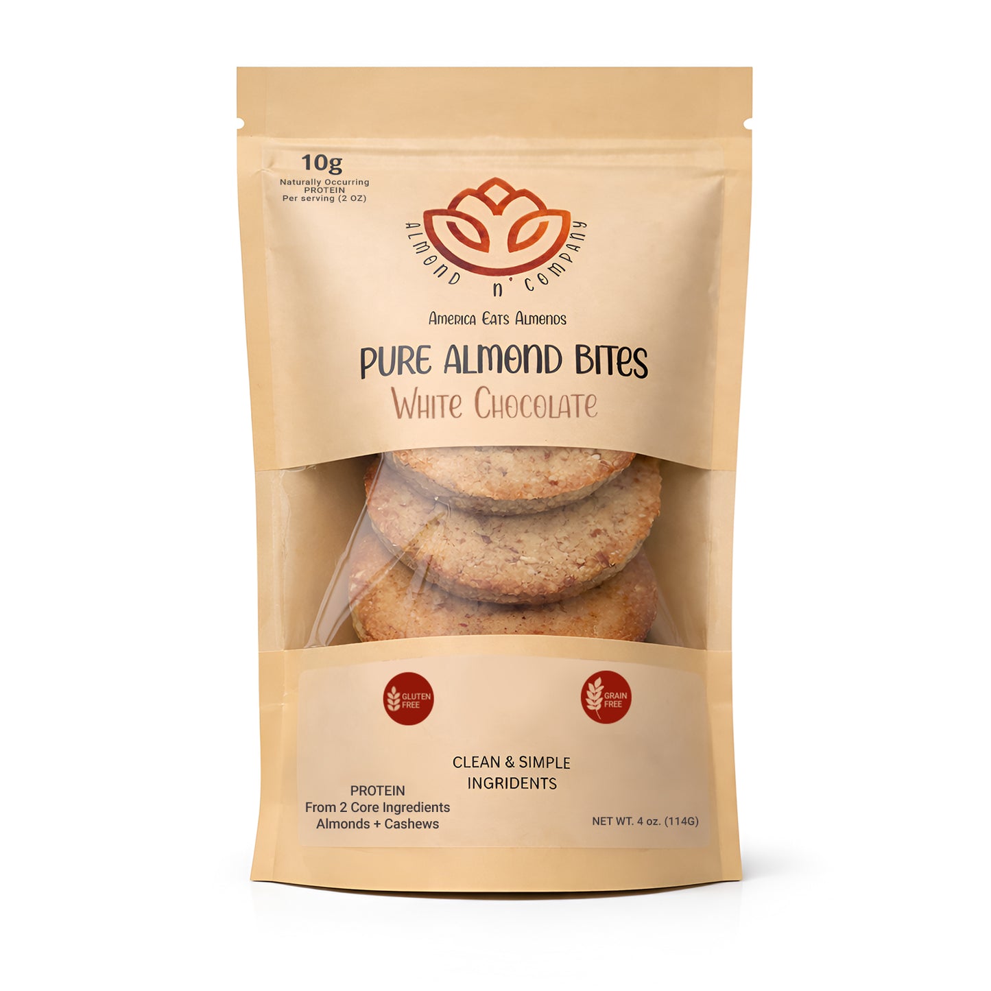 Pure Almond Bites White Chocolate Chips - 2 Packs