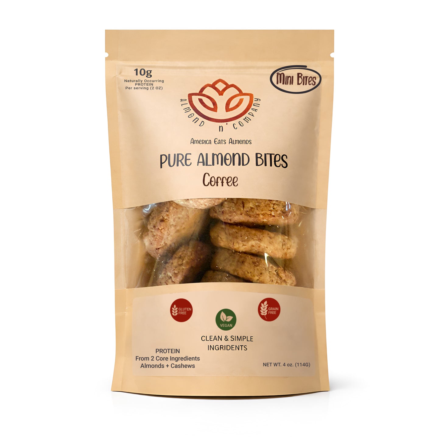 Pure Almond Bites Minis - Coffee (2 Packs)
