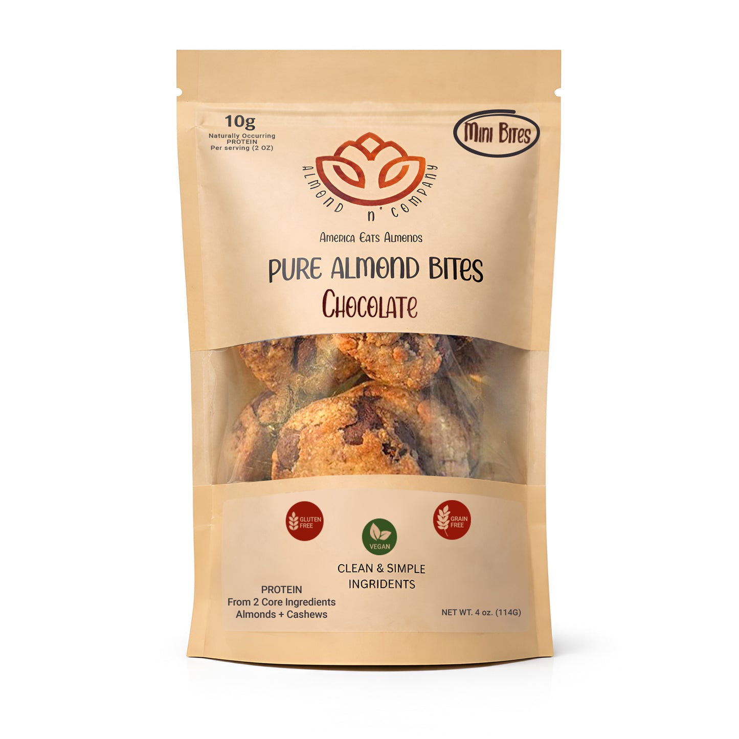 Pure Almond Bites Minis - Chocolate (2 Packs)