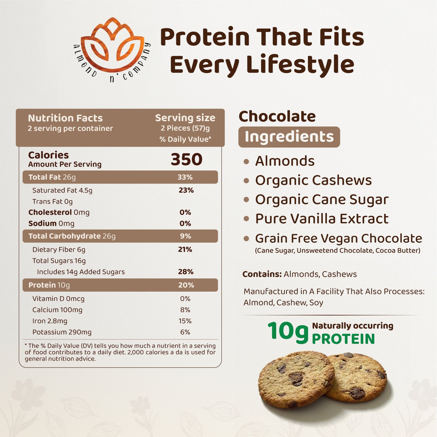 Pure Almond Bites Chocolate Chip - 2 Packs