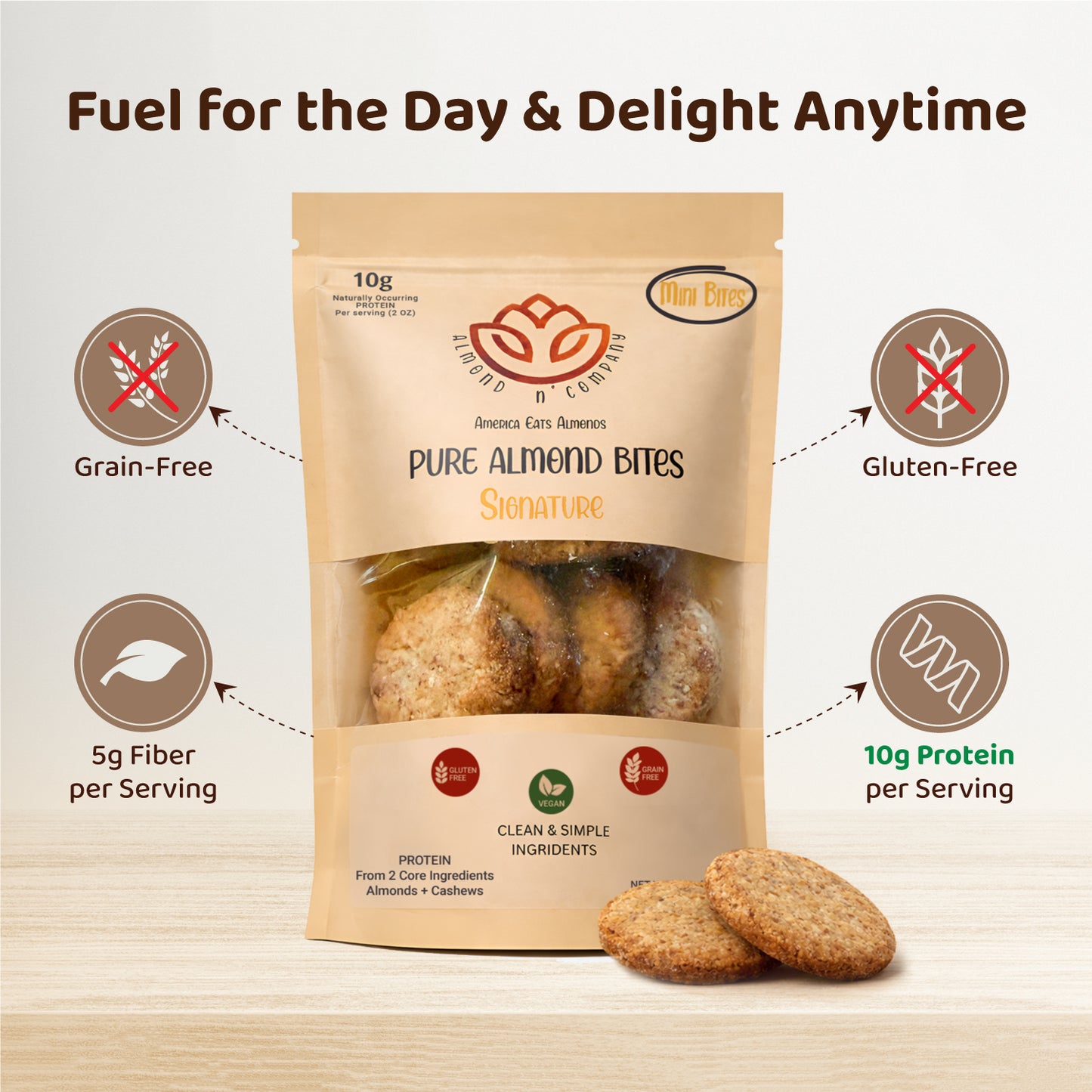Pure Almond Bites Minis - Signature (2 Pack)