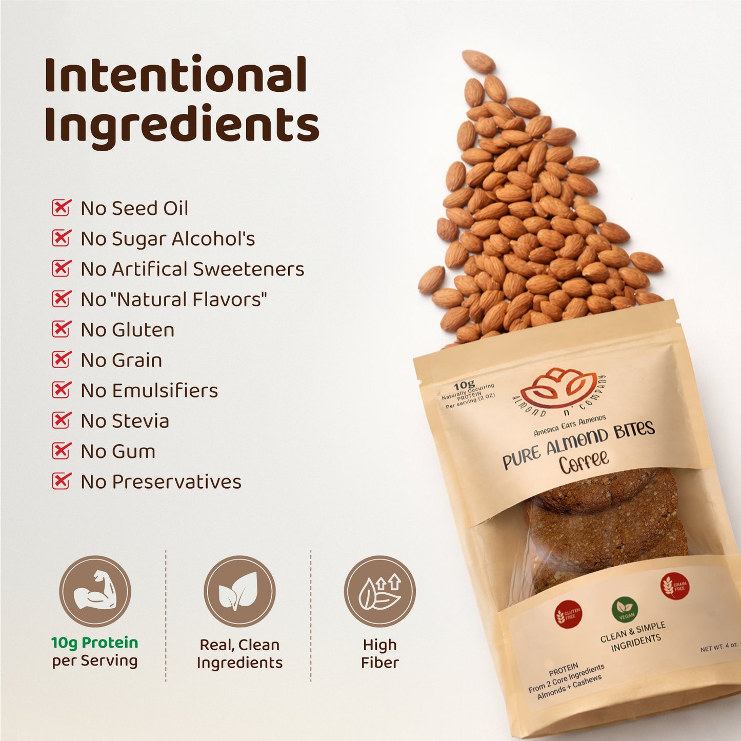 Pure Almond Bites Coffee - 2 Packs