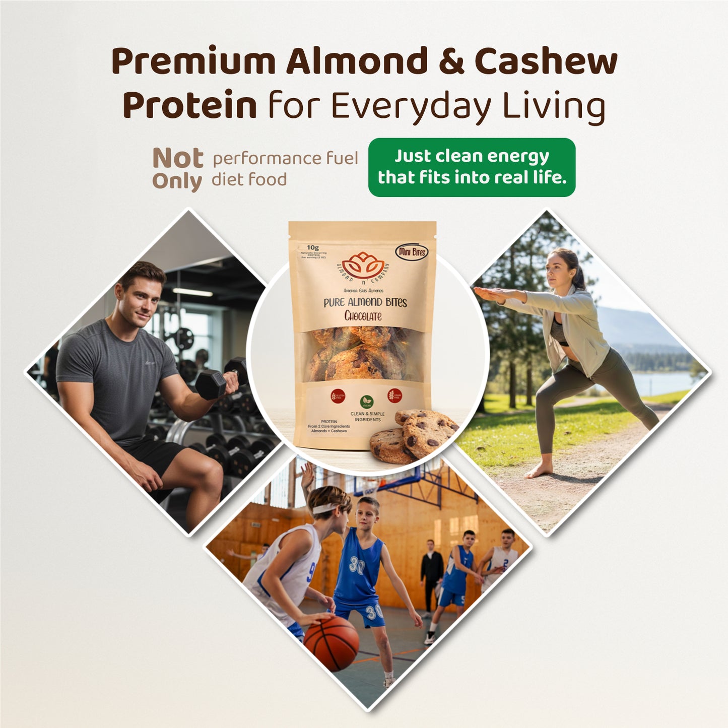 Pure Almond Bites Minis - Chocolate (2 Packs)