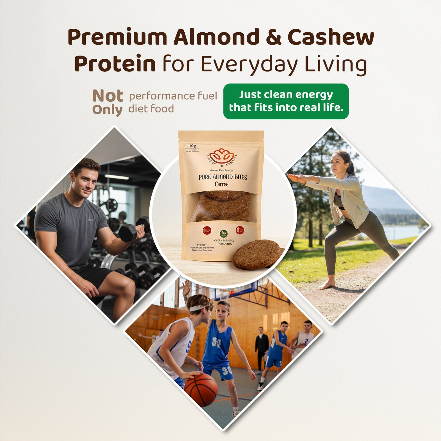 Pure Almond Bites Coffee - 2 Packs