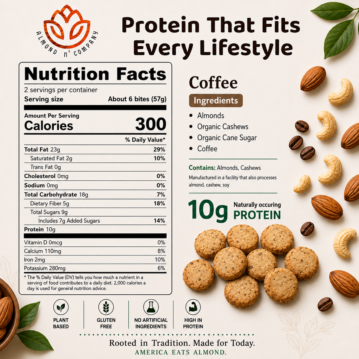 Pure Almond Bites Minis - Coffee (2 Packs)